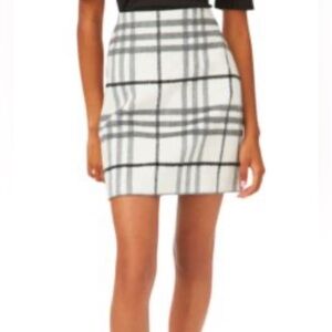 Riley & Rae Black and Grey Plaid Mini Skirt